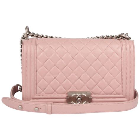 chanel le boy pink chevron|chanel black boyfriend bag.